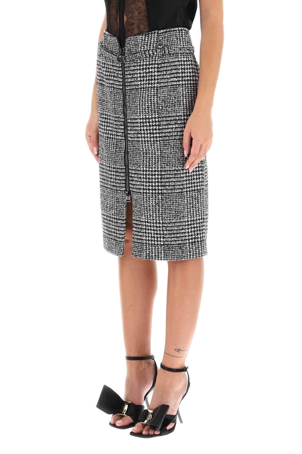 TOM FORD Trendy Plaid Skirt for Women in Luxurious Wool Blend