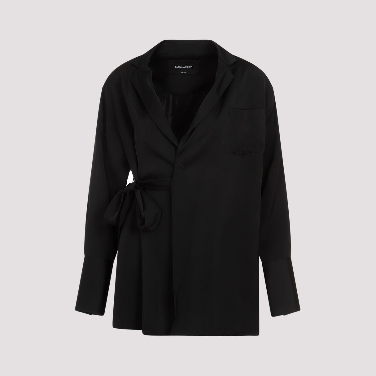 Áo khoác Blazer Viscose đen cho nữ
