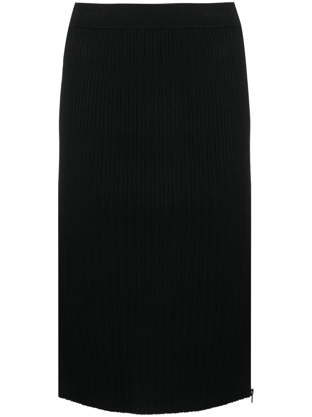 TOM FORD Black Ribbed Silk Pencil Skirt for Women