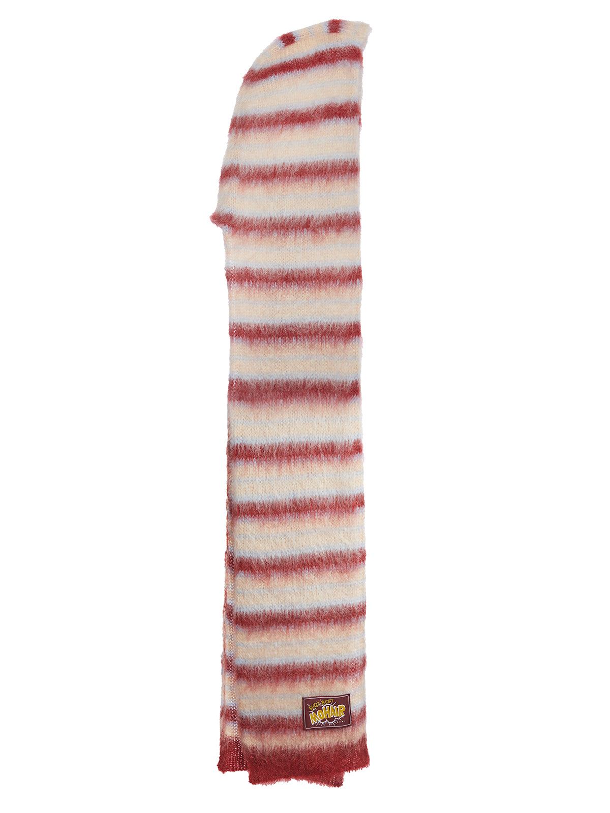 MARNI Multicolor Striped Mohair Scarf Hood for Women - FW23 Collection