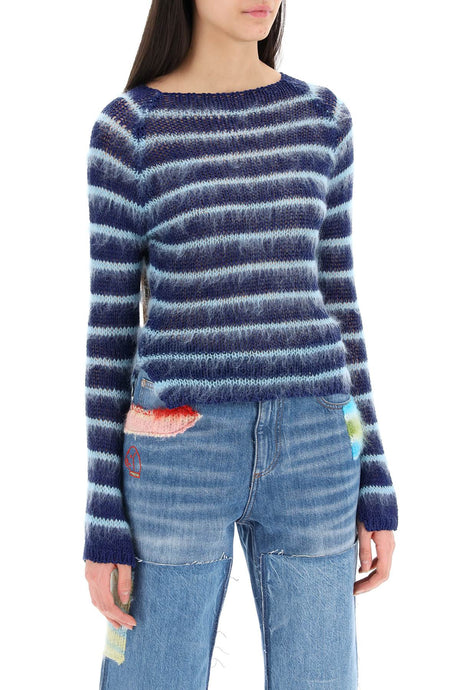 MARNI Striped Cotton and Mohair Pullover for Women