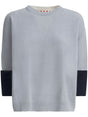 MARNI Bat Sleeve Natural Gray Knit Sweater for Women