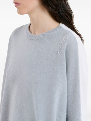 MARNI Bat Sleeve Natural Gray Knit Sweater for Women