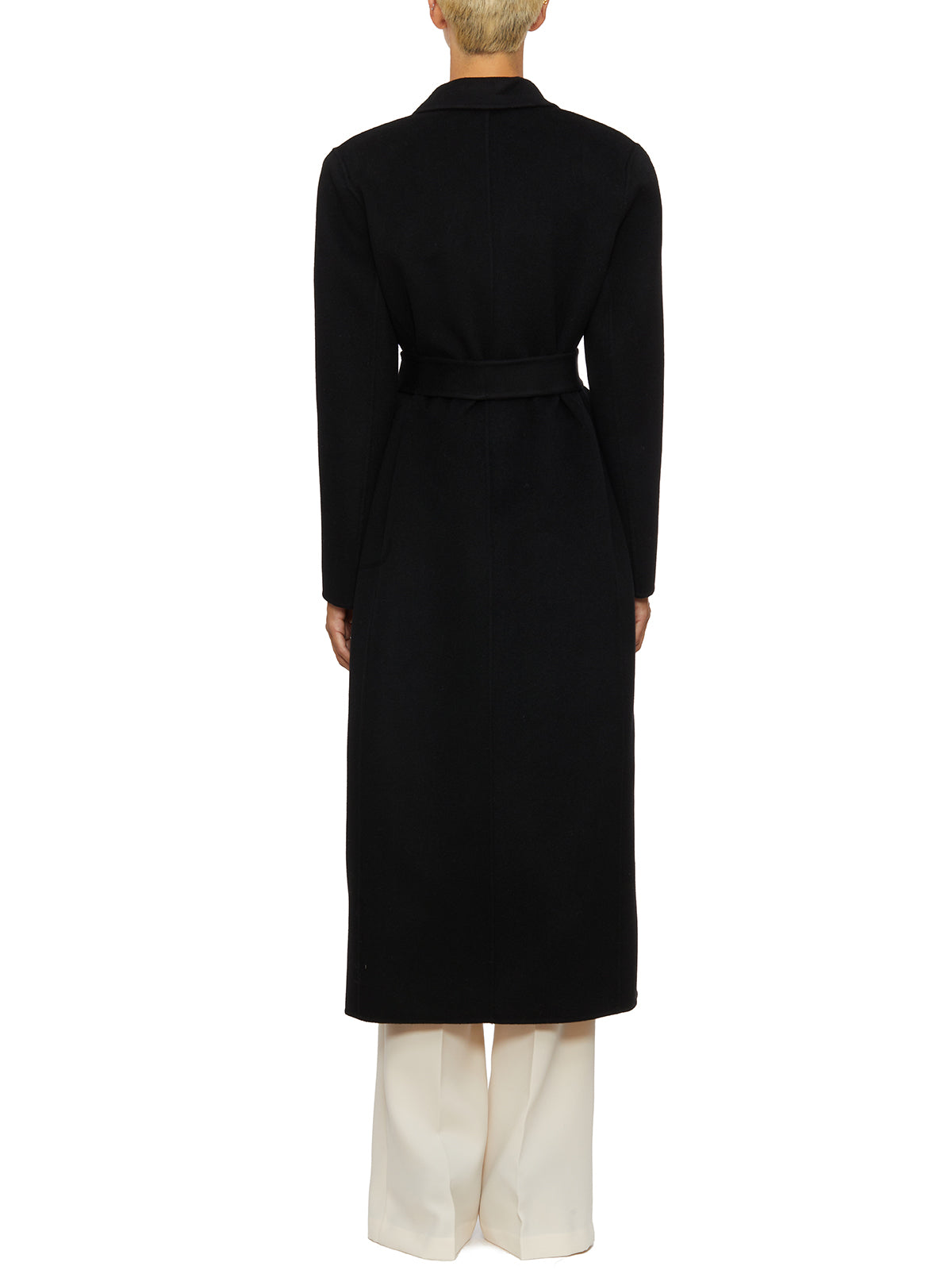 Áo khoác len đen Doppopetto cho phụ nữ - Bộ sưu tập FW23