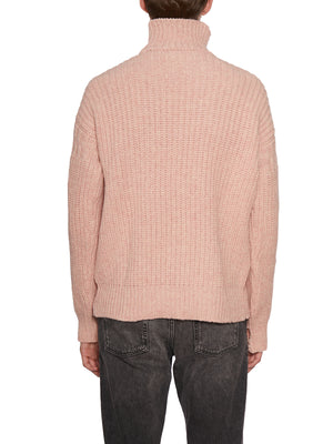 MARNI Soft Men's Wool Pullover with Distressed Details and Hand-Embroidered Writing