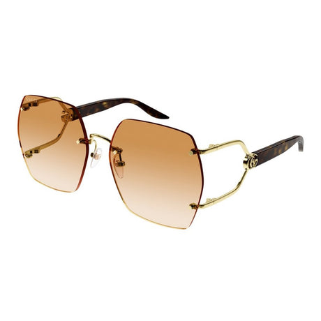 GUCCI Timeless Gold Orange-Lens Sunglasses