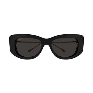 GUCCI Chic Ivory Acetate Sunglasses with Violet Lenses