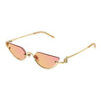 GUCCI Elegant Golden Sunglasses with Yellow Lenses