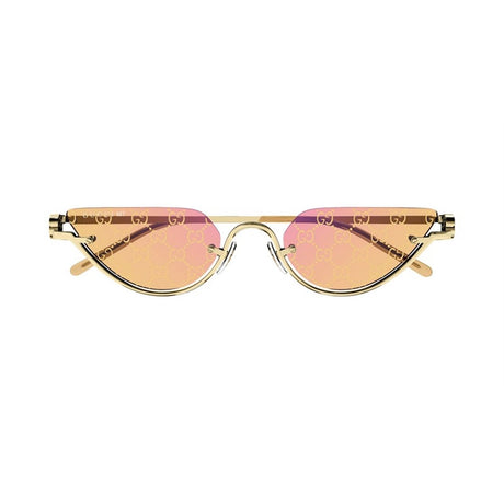 GUCCI Elegant Golden Sunglasses with Yellow Lenses