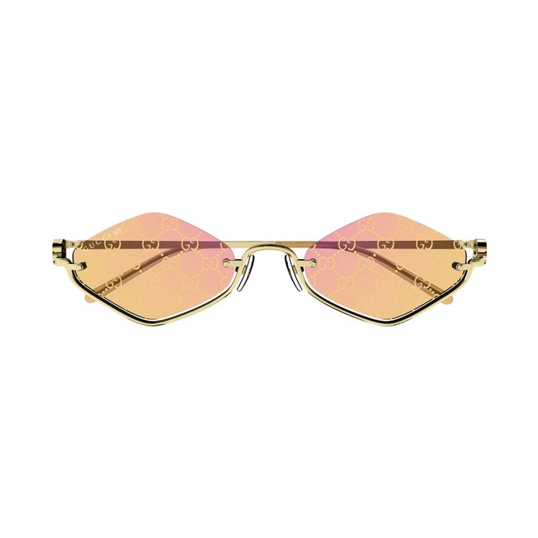 GUCCI Elegant Gold Frame Sunglasses with Yellow Lenses