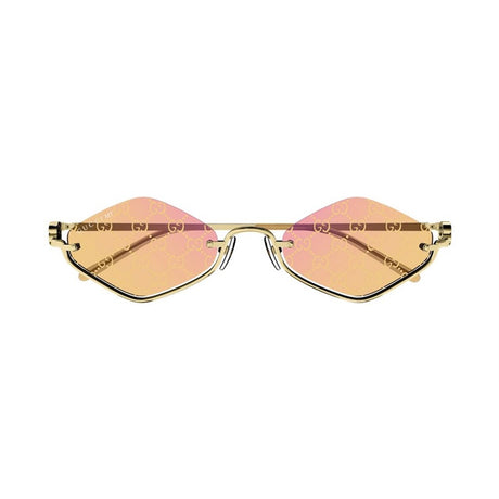 GUCCI Elegant Gold Frame Sunglasses with Yellow Lenses