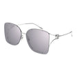 GUCCI Chic Silver Mini Sunglasses with Violet Lenses