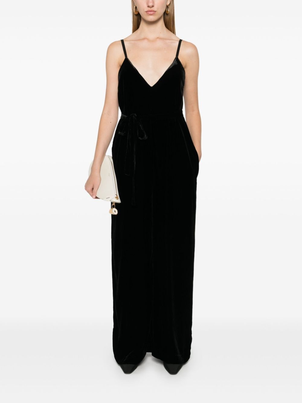 GOLD HAWK Elegant Velvet Jumpsuit for Women