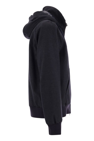 HERNO Cashmere and Silk Hooded Bomber Jacket