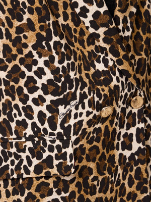 ELISABETTA FRANCHI Leopard Print V-Neck Jacket for Women