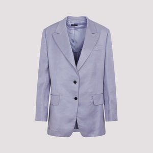 TOM FORD Pink & Purple Soft Fluid Twill Boyfriend Jacket for Women
