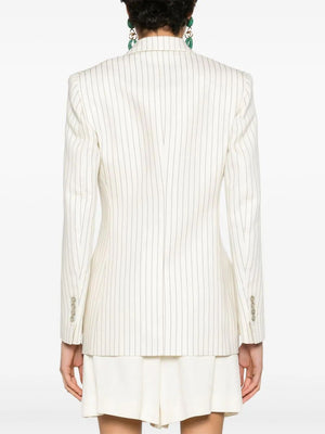 TOM FORD Striped Double Breasted Twill Blazer for Women