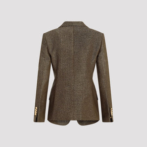 TOM FORD Elegant Single-Breasted Boucle Jacket