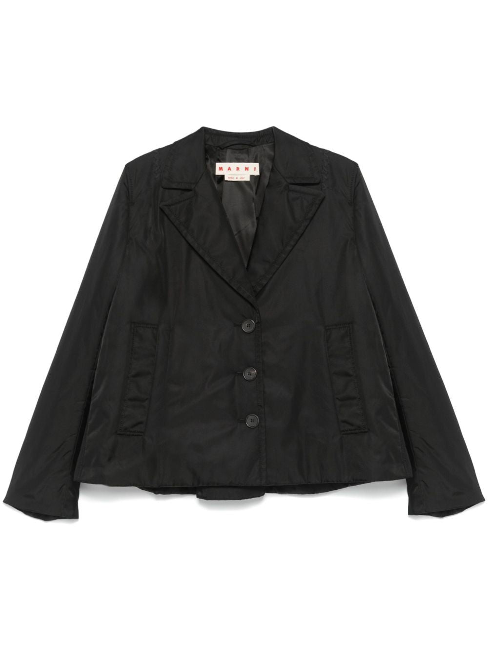 MARNI Mini Quilted Black Jacket with Buttons for Women