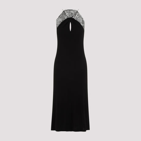 GIVENCHY Elegant Lace Halter-Neck Maxi Dress for Women