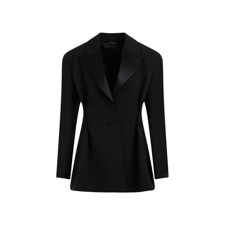 GIVENCHY Elegant Virgin Wool Jacket with Peak Lapels for Women