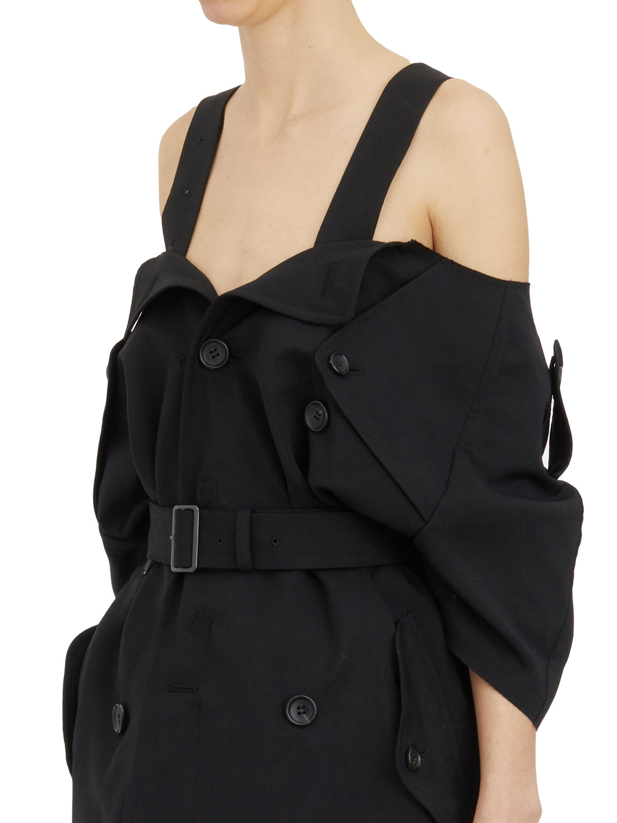 JUNYA WATANABE Black Wool Suit with Belted Waist for Women - SS24 Collection