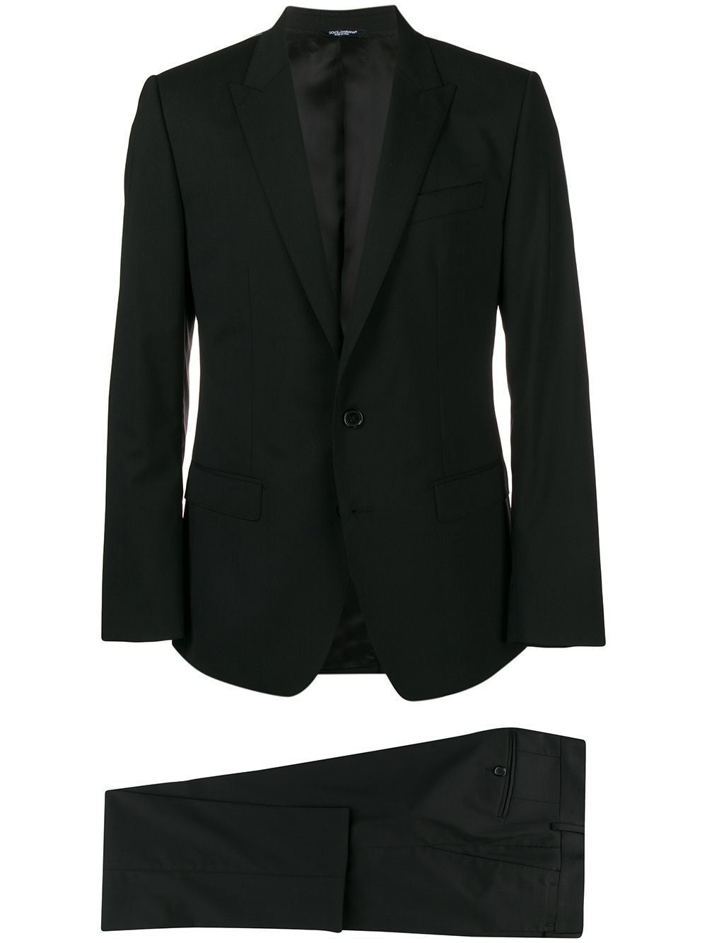 DOLCE & GABBANA Classic Black Suit for Men in 98% Virgin Wool