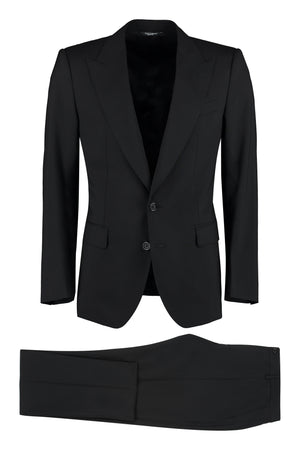 DOLCE & GABBANA Men's Black Wool Two-Piece Suit for FW23