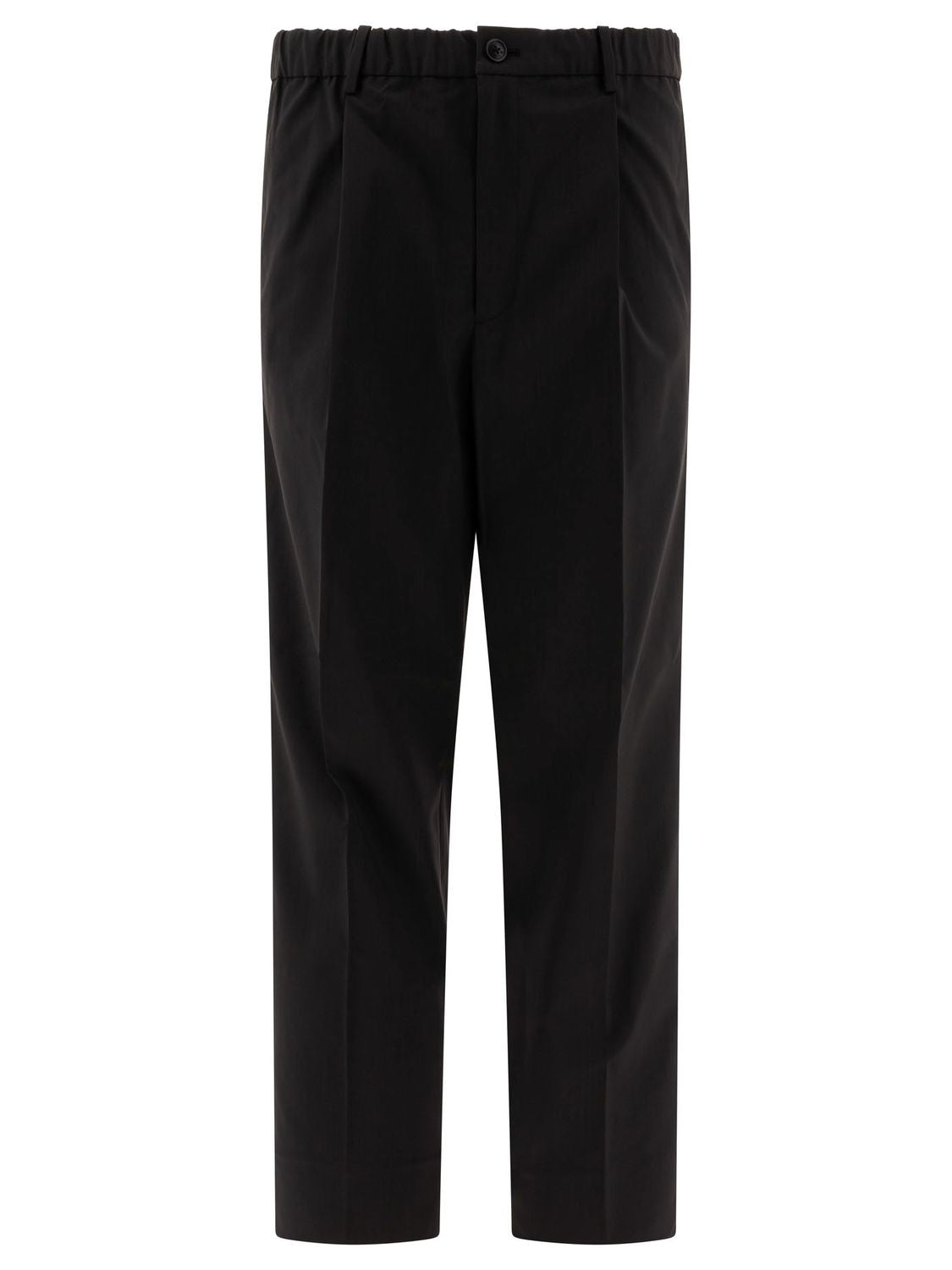 GOLDWIN Wool Blend Twill One Tuck Trousers - Regular Fit