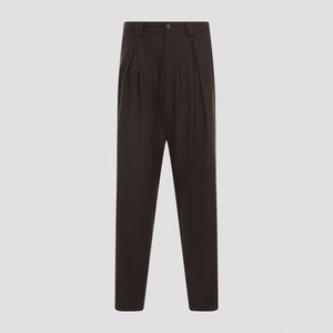 GIORGIO ARMANI Luxury 100% Virgin Wool Brown Trousers