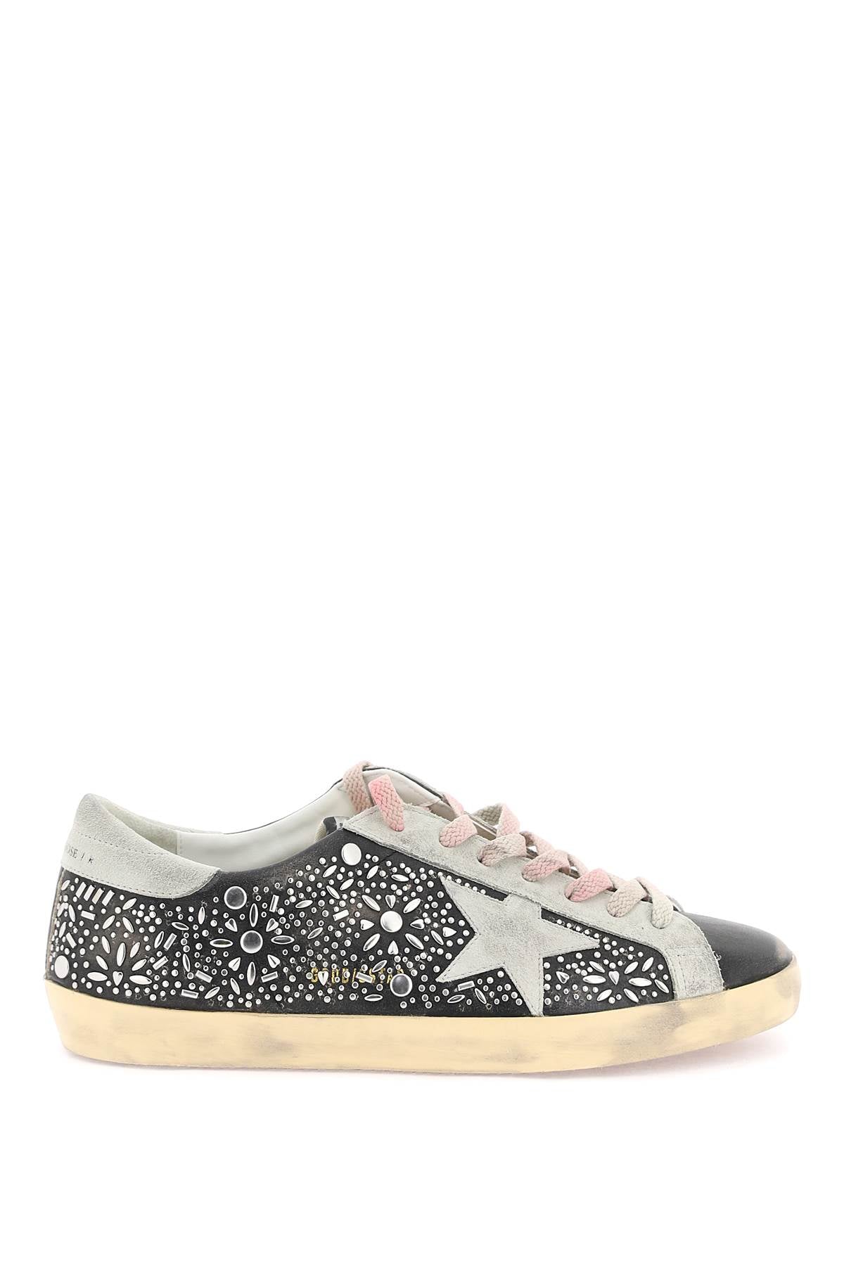 GOLDEN GOOSE Studded Leather Super-Star Sneakers for Men - SS24 Collection