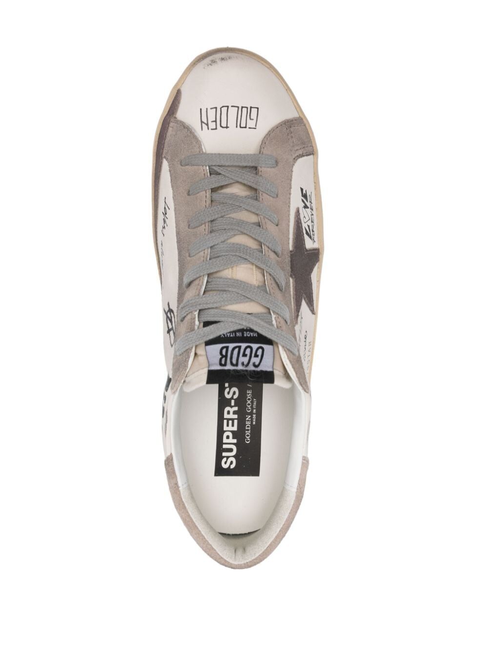 GOLDEN GOOSE Super Star Nappa Upper Nylon Tongue Suede Star and Heel Sneakers - Men’s Footwear