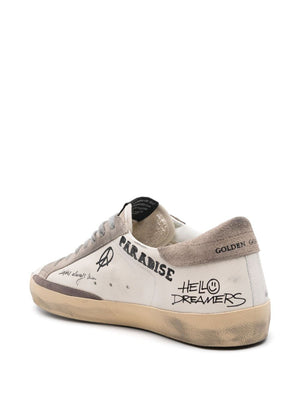 GOLDEN GOOSE Super Star Nappa Upper Nylon Tongue Suede Star and Heel Sneakers - Men’s Footwear