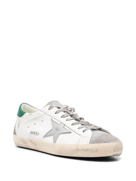 GOLDEN GOOSE Suede and Leather Sneakers with Laminated Star and Metal Accents