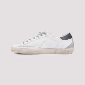 GOLDEN GOOSE White and Gray Superstar Sneakers for Men - FW24 Collection