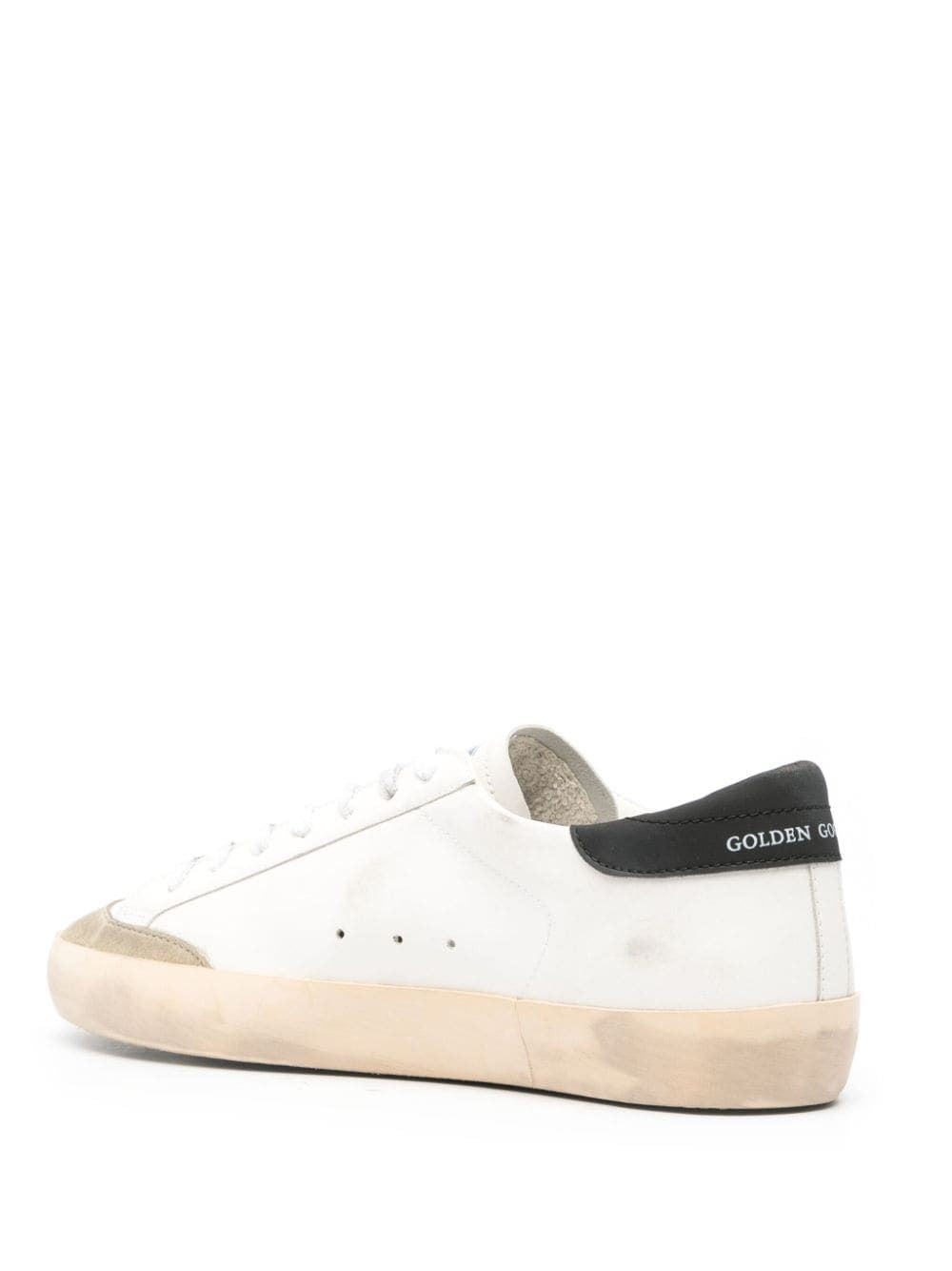 GOLDEN GOOSE Men's White/Black/Beige Sneakers - Bio Based Upper Toe Star for SS24