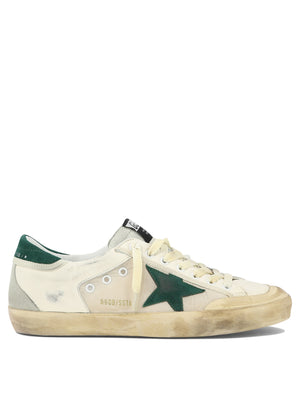 GOLDEN GOOSE Stylish Vintage Effect Lace-Up Sneakers for Men