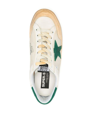 GOLDEN GOOSE Stylish Vintage Effect Lace-Up Sneakers for Men