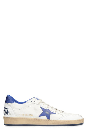 Men's Used-Effect Leather Golden Goose Sneakers with Contrasting Details