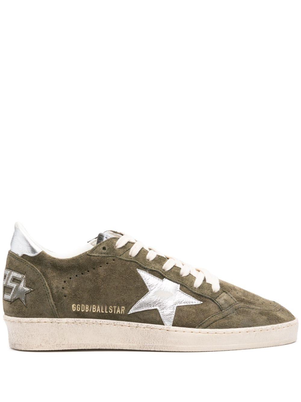 GOLDEN GOOSE Men's Olive Night & Silver Suede Sneakers for SS24