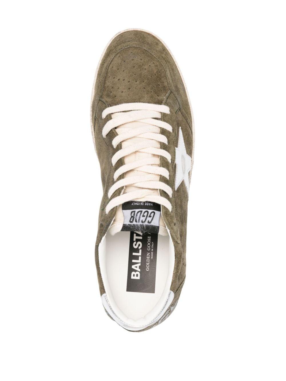 GOLDEN GOOSE Men's Olive Night & Silver Suede Sneakers for SS24