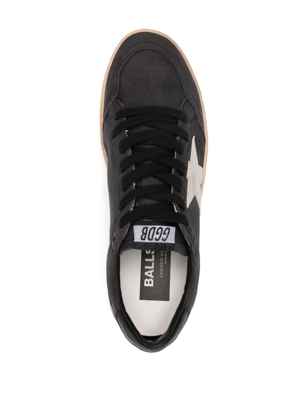 GOLDEN GOOSE Leather Panelled Design Round Toe Sneakers for Men