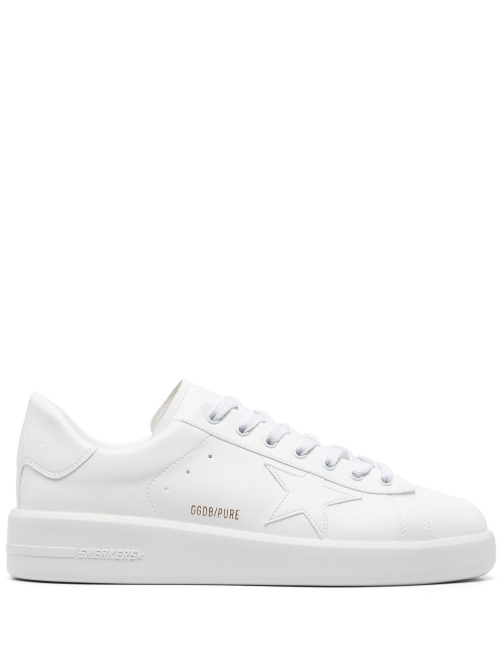 GOLDEN GOOSE WHITE FAUX LEATHER Sneaker WITH LOGOS