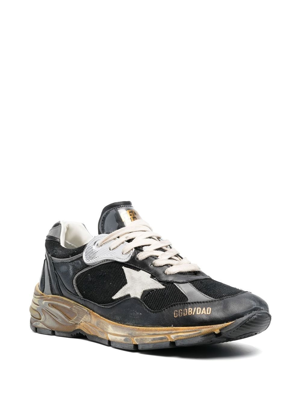 GOLDEN GOOSE Men's Black and Silver Low Top Sneakers - SS24 Collection