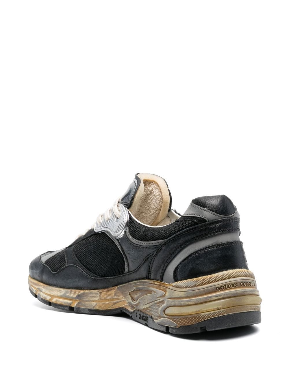 GOLDEN GOOSE Men's Black and Silver Low Top Sneakers - SS24 Collection