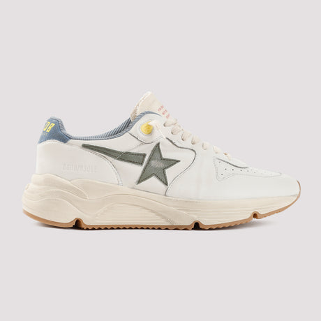 GOLDEN GOOSE White Leather Low Trainer for Men: Lace-up, Vintage-inspired, Rubber Sole