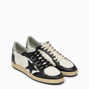 GOLDEN GOOSE Men's White Black and Gray Low Top Sneaker for SS24