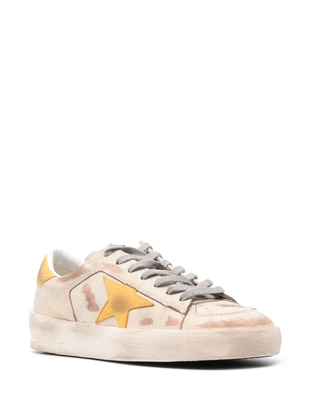 GOLDEN GOOSE Stardan Classic Leather Sneakers in Nude