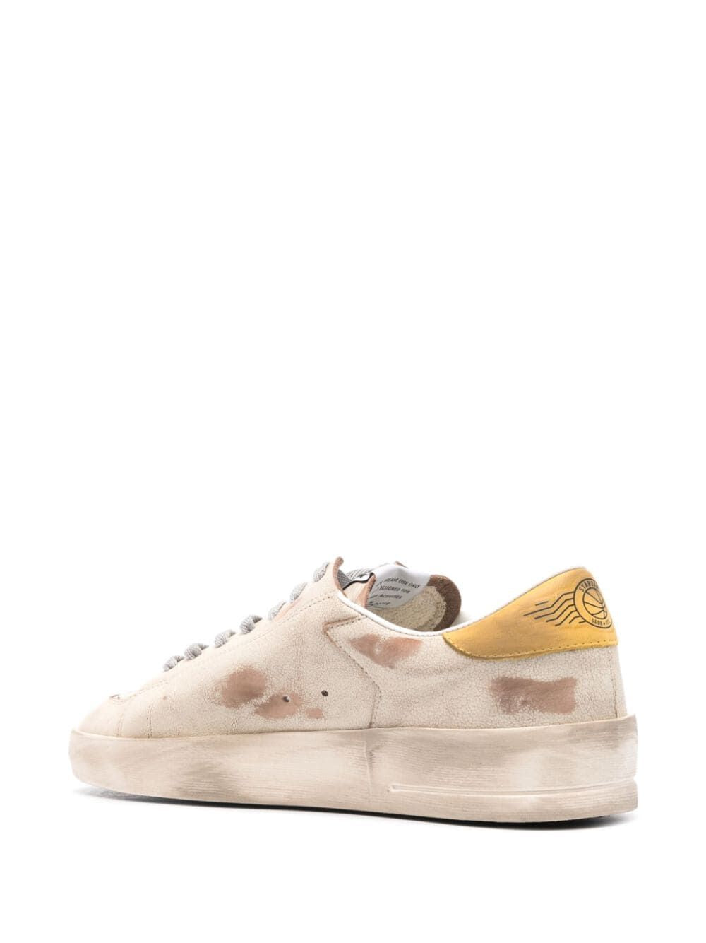 GOLDEN GOOSE Stardan Classic Leather Sneakers in Nude