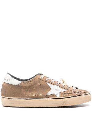 GOLDEN GOOSE Distressed Brown Suede Sneakers for Men